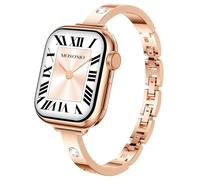 Mosonio Bracelet fin compatible avec les bracelets Apple Watch 46 mm, 45 mm, 44 mm, 49 mm, 42 mm (Series 3/2/1) pour femme, bracelet élégant et réglable en métal pour iWatch Ultra Series 11 10 9 8 7 6