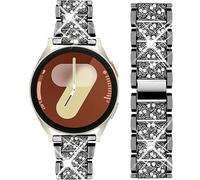 Mosonio Compatible avec Samsung Galaxy Watch 8 de 40 mm, 20 mm avec coque de 40 mm pour femme (noir, 40 mm)