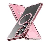 Mosoris Coque Magnétique pour Samsung Galaxy s25 Ultra 5G Pouces arrière Compatible avec MagSafe Anti - Chute Anti - Chute résistance au jaunissement Anti-Empreintes Digitales Case Couleur Rose