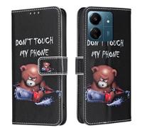 Mosoris Coque pour Xiaomi Redmi 13C 4G/Poco C65 4G Housse en RFID Protection Premium PU Cuir Portefeuille Motif Peint Fermoir Magnétique Fentes pour Cartes Protection Contre Les Chutes Flip Case PA8