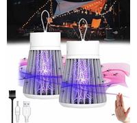 MosqiShock Lamp, 2025 Ultimate Anti-Bug Lamp, ZapGuard Bug Zapper, Waterproof Zap Guard Fly Zapper, Portable Mosquito Killer Lamp 360° UV Attractio, Electric Fly Killer for Home Camping (2,White)