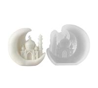 Mosque Candle Mold - 3D Silicone Mold Holiday Home Decor | DIY Candle Fondant Chocolate for Holiday, Birthday, Office, Home, Room, Dormitory or Apartment Use, 3.46x3.7x0.98in