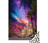 Mosquée 1000 Pièces Puzzle Adultes Ciel Étoilé Jeu ÉduChatif Jouets Défi Cadeau Puzzle en Bois DIY Art Mural Cadeau Unique Aide À La Relaxation Collection 1000pcs (75x50cm)