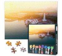 Mosquée de la Route de Malacca Puzzle Adulte 1000 Blocs, Puzzle Culture Religieuse, Puzzle Adulte, Jeu de Puzzle Adulte ou Jouets, Convient aux Amis Âgés 50 x 70 cm