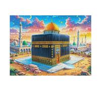 Mosquée du Dôme de Jérusalem 500 Pieces Casse-tête Amateur d'art en Carton Haute Densité Difficile Niveau Expert Décoration Murale Cadeau Fête des Pères Premium 500 PCS