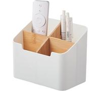 MosQuick® Support de télécommande pour la maison - Organiseur de téléphone portable - Organiseur de bureau - Support de télécommande TV - Accessoires de bureau avec 4 compartiments - Boîte de