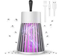 Mosquito Killer Lamp, Mosquito Zapper Fly Killer, Portable Bug Zapper with Brush, UV Lamp, 360°Attract Insect Fly Zapper for Camping,Indoor Outdoor, Home, Bedroom (Gray)