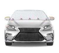 MOSRACY Protege Pare Brise Givre, Protection Pare Brise Hiver, Brise Glace Voiture, Couverture Pare Brise Voiture avec 5 Fixations magnétiques, pour Contre la Neige, la Glace, Le Gel (155 x 115cm)