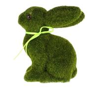Moss Bunny - Foam And Flocking Material, Garden Sculpture, 13x15x8cm Size | Tabletop Ornament, Easter Decoration, Decorative Animal Sculpture For Home, Garden, Living Room, Photography, Birthday