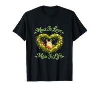 Moss is Love Moss is Life Slug Heart Cottagecore Art T-Shirt