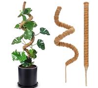Moss Pole pour Monstera Pothos, Grand Pendable à la Main Coco Coir Stakes, Support pour Plantes d'intérieur et Plantes en Pot