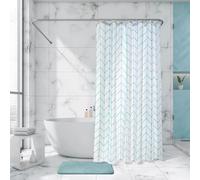 Moss & Stone Ensemble de rideaux de douche bleu clair avec œillets, bâche d'ombrage, filet de jardin, pare-soleil UV, pour bloc pour patio, cour, jardin, sable et plante