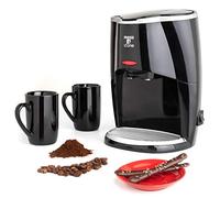 Moss & Stone Mini cafetière avec tasse (capacité de 140 ml), petite cafetière avec 2 tasses à café, mini machine à café par Moss & Stone (2 gouttes et 2 tasses)