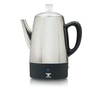 Moss & Stone Percolateur électrique 10 tasses, cafetière électrique en acier inoxydable, percolateur à café électrique avec fonction maintien au chaud, percolateur à 10 tasses en acier inoxydable avec