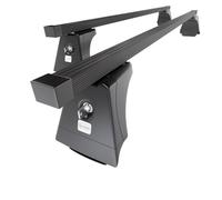 Mossa Barres de Toit en Acier adapté pour Toyota Avensis MK III Break (2009-2019) - Porte-Bagages de Voiture Noir - Points de Montage