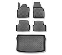 Mossa Ensemble: Tapis de Voiture en TPE + Tapis de Coffre adaptables pour Audi A1 VI Sportback (07.2018-2024) - Coffre supérieur; Plancher Amovible en la Position la Plus Haute - G