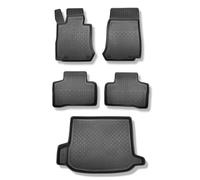 Mossa Ensemble: Tapis de Voiture en TPE + Tapis de Coffre adaptables pour Mercedes-Benz GLC X253 SUV (09.2016-03.2023) - cavité Gauche Amovible dans Les modèles avec Filet latéral - G