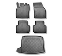 Mossa Ensemble: Tapis de Voiture en TPE + Tapis de Coffre adaptables pour Volkswagen Tiguan II SUV (05.2016-10.2023) - Coffre inférieur; modèles sans Plancher Amovible du Coffre - G