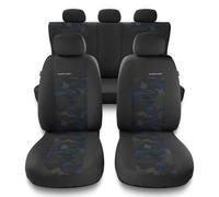 Mossa Housses de siège adaptées pour Mitsubishi L200 I, II, III, IV, V, VI (1993- ) - Housse Siege Voiture universelles - Couverture Siege - Une-BL