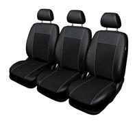 Mossa Housses de siège sur Mesure adaptées pour Renault Master IV Van (2010- ) Seulement Les sièges Avant - 3x1 - Housse Siege Voiture - Couverture Siege Noir