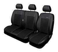 Mossa Housses de siège sur Mesure adaptées pour Renault Trafic III Van (2014- ) 9 Places (siège Complet) - Housse Siege Voiture - Couverture Siege Noir