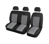 Mossa Housses siège sur Mesure adaptées pour Renault Trafic III 2014-.. 2E2 | Van - seulement les sièges avant - 1+2, accès au compartiment de rangement sur le siège passager