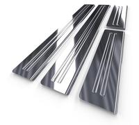 Mossa Kit de Plaque de seuils de Porte en Acier adapté pour Citroen C4 III Hayon 5 Portes (2020- ) - 2L - Argent (Brillant)