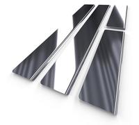 Mossa Kit de Plaque de seuils de Porte en Acier adapté pour Mitsubishi Lancer VI CJ0 Berline 4 Portes (1996-2003) - St - Argent (Brillant)