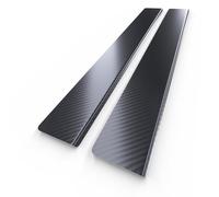 Mossa Kit de Plaque de seuils de Porte en Acier adapté pour Seat Ibiza IV 6J FL SportCoupé 3 Portes (2012-2017) - St - Noir (Feuille de Carbone)