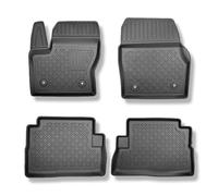Mossa Tapis de Sol en TPE adapté pour Ford Kuga II SUV (02.2013-03.2020) - Tapis de Voiture - Noir - G