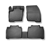 Mossa Tapis de Sol en TPE adapté pour Ford S-Max II Monospace (09.2015-2023) - Tapis de Voiture - Noir - G