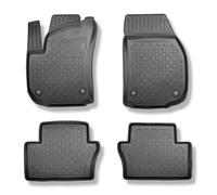 Mossa Tapis de Sol en TPE adapté pour Opel Zafira B Monospace (05.2005-2014) - Tapis de Voiture - Noir - G