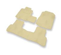 Mossa Tapis de Sol Velours adapté pour Honda CR-V III (2007-2012) - Premium Tapis de Voiture - Beige 1
