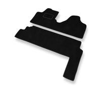 Mossa Tapis de Sol Velours adapté pour Peugeot Expert II (2007-2016) - Premium Tapis de Voiture - Noir 1