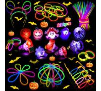 MOSSNDAR Bracelet Fluorescent Lumineux,232pcs Bâton Lumineux avec 10 Anneaux Lumineux de Halloween Noël,Fluo Soiree Glow Stick,pour Néon Fête Anniversaire Mariage Cotillons Nouvel An Décoration Cadeau