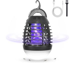 MOSSNDAR Lampe Anti Moustique Rechargeable,IPX6 étanche,3 Intensités Ajustables,Lumiere Bleue Anti Moustique,Portable Étanche Piège à Moustique Extérieur,Destructeur d'insectes pour Jardin BalconTente