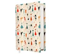 MOSSO - Couverture de livre, Tissu lavable, Impermeable, Protège-livre pour adulte,Cadeau pour les amateurs de livres (CHATS - XL)