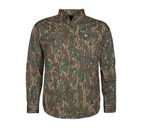 Mossy Oak Camouflage Cotton Mill 2.0 Hunt T-Shirt Unisexe, Mixte Homme, Manches Longues, 990001, Vert Feuille, m