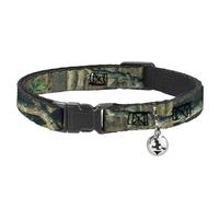 Mossy Oak Collier pour Chat avec Clochette, Clip en Plastique, Facile à régler, Chêne Mousseux Break Up Infinity, 21,6 à 30,5 cm de Large
