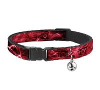 Mossy Oak Collier pour Chat avec Clochette, Clip en Plastique, Facile à régler, éléments en chêne Mousseux Rouge Camouflage, 21,6 à 30,5 cm de Large