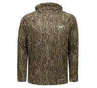 Mossy Oak Mens Camo Hoodie Lightweight Hunting Shirts Chemise, Bottomland, XL Homme