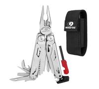 MOSSY OAK Multitool 19 en 1 Pince multifonction en acier inoxydable Outils de survie avec allume-feu Brise-vitre Whistler Self