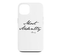 Most Ardently - Darcy in Jane Austen Écriture Manuscrite Noir Coque pour iPhone 13
