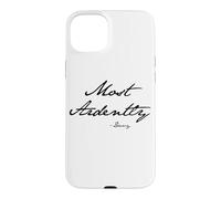Most Ardently - Darcy in Jane Austen Écriture Manuscrite Noir Coque pour iPhone 15 Plus