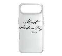 Most Ardently - Darcy in Jane Austen Écriture Manuscrite Noir Coque pour iPhone Air