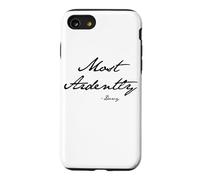Most Ardently - Darcy in Jane Austen Écriture Manuscrite Noir Coque pour iPhone SE (2020) / 7/8