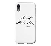 Most Ardently - Darcy in Jane Austen Écriture Manuscrite Noir Coque pour iPhone XR
