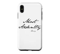 Most Ardently - Darcy in Jane Austen Écriture Manuscrite Noir Coque pour iPhone XS Max