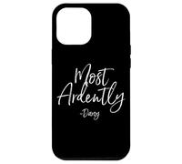 Most Ardently - Darcy Script Pride and Prejudice Impression Blanche Coque pour iPhone 12 Pro Max