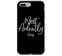 Most Ardently - Darcy Script Pride and Prejudice Impression Blanche Coque pour iPhone 7 Plus/8 Plus